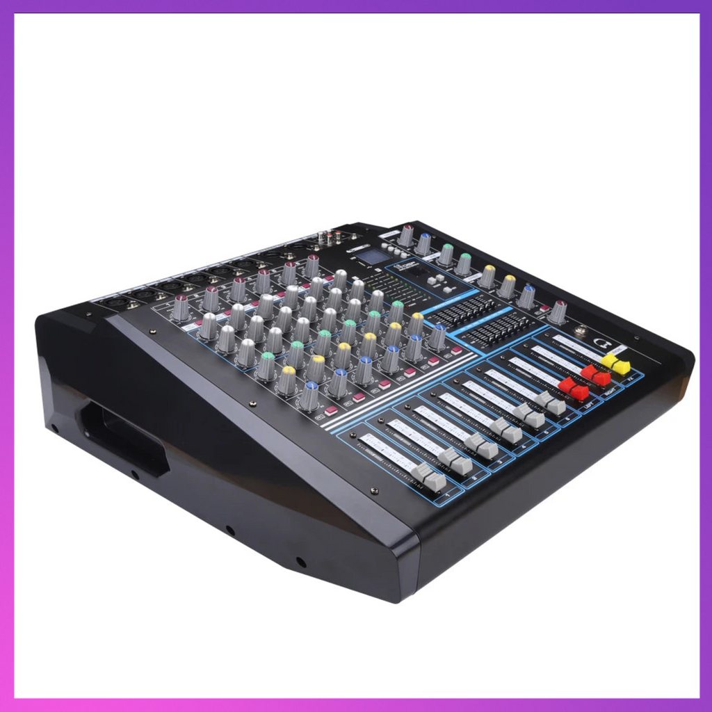 TRENDY PRO Power Mixer USB Console Buildin Power Amplifier 6 Channel