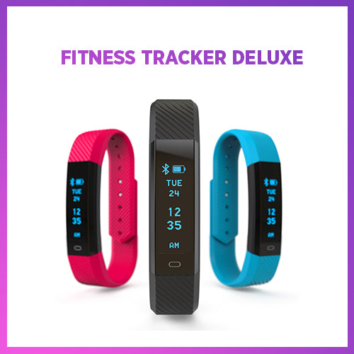 DELUXE Fitness Tracker, Extra Band in Blue