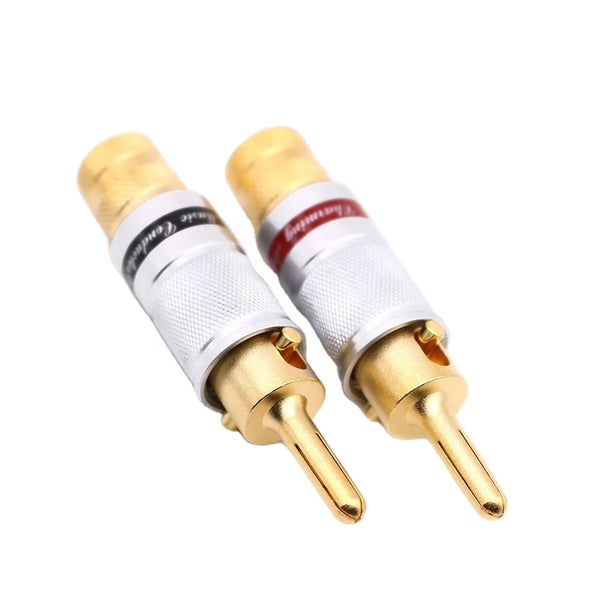 TRENDY PRO Speaker Plugs YIVO XSSH Audio Hifi DIY Electrical Plugs Plating Gold Male Copper Banana Jack Plug Connector for 9MM Max Cable