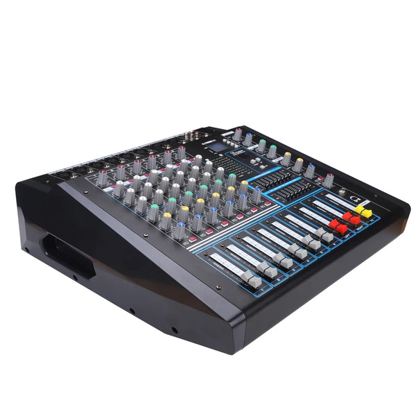 TRENDY PRO Power mixer USB console build-in power amplifier 6 channel audio mixer